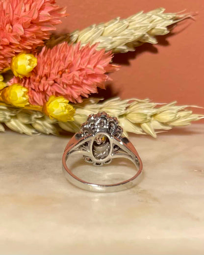 Bague Vintage Marguerite Diamants 1.05 carat au total &quot;Lina&quot;
