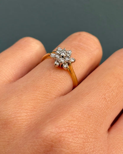 Bague Marguerite 12 Diamants &quot;Elsa&quot; - Elliade Paris