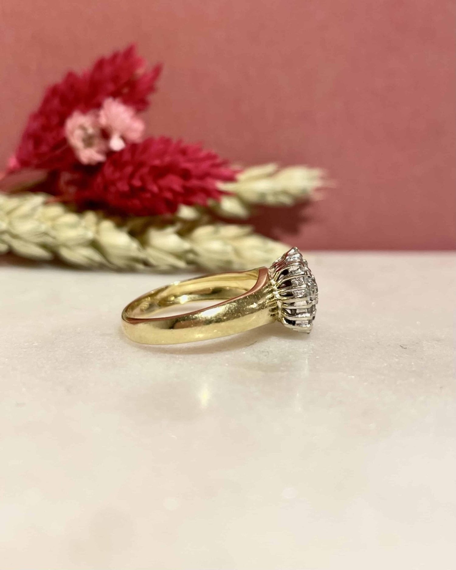 Bague Marguerite 25 Diamants 0.54 Carat &quot;Faustine&quot; - Elliade Paris