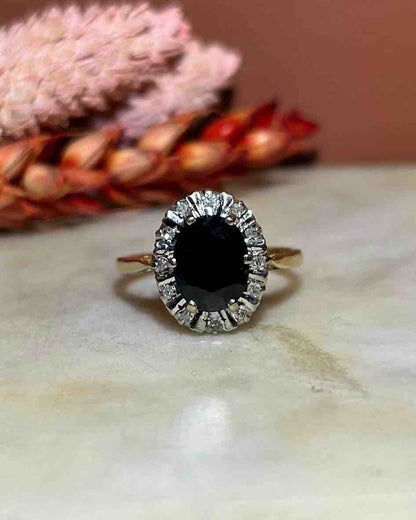 Bague Marguerite 2.50 carats Saphir &amp; Diamants &quot;Elysha&quot; - Elliade Paris