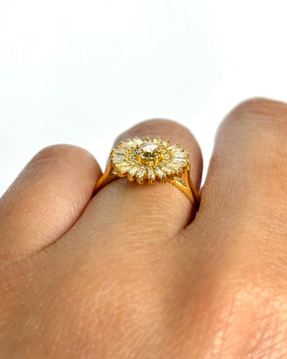 Bague Marguerite 43 Diamants 0.59 carat "Priya" - Elliade Paris