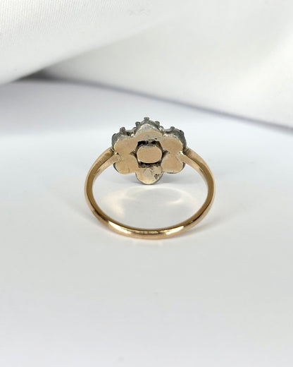 Bague Marguerite 7 Diamants Taille Rose &quot;Charlaine&quot; - Elliade Paris