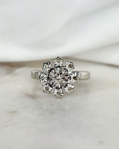Bague Marguerite 9 Diamants &quot;Amanda&quot; - Elliade Paris