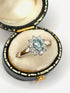 Bague Marguerite Aigue-Marine 0.40 carat & Diamants 0.30 carat "Dehlia" - Elliade Paris