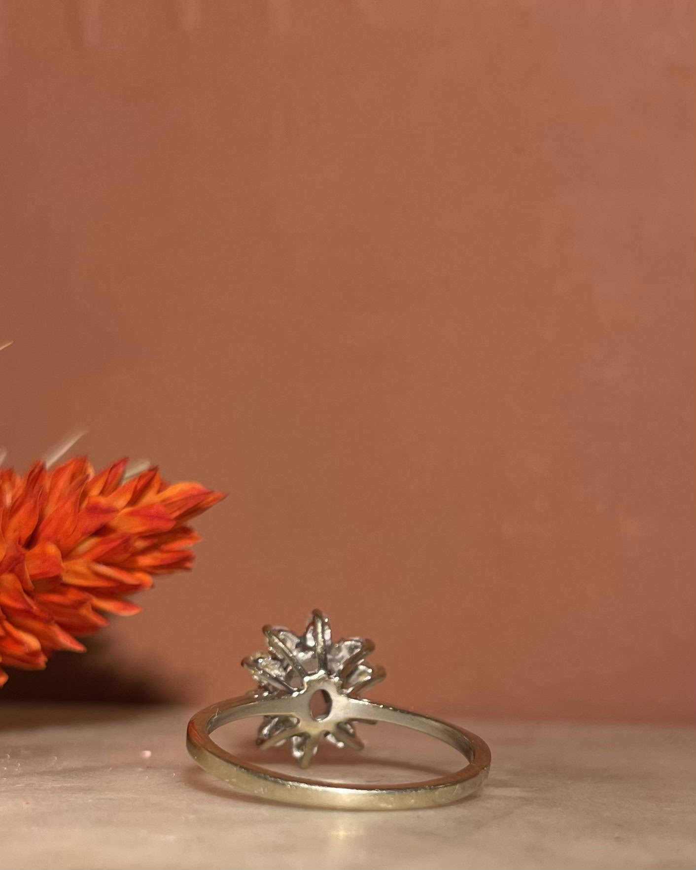 Bague Marguerite Aigue - Marine et Diamants "Umiko" - Elliade Paris