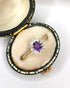 Bague Marguerite Améthyste 0.38 carat & Diamants "Lily" - Elliade Paris