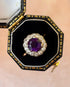 Bague Marguerite Améthyste 1.30 carat & Diamants 0.42 carat "Molly" - Elliade Paris