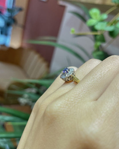 Bague Marguerite Améthyste &amp; Diamants &quot;Dalya&quot; - Elliade Paris