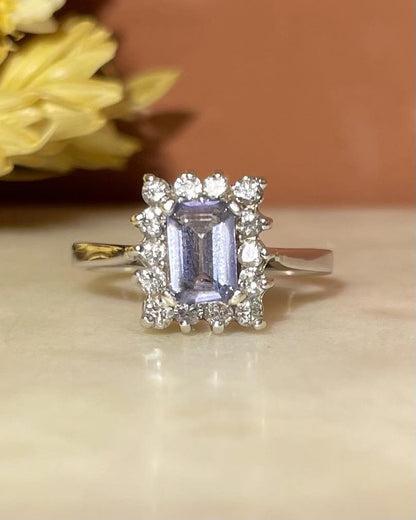 Bague Marguerite Tanzanite &amp; Diamants &quot;Tressie&quot;