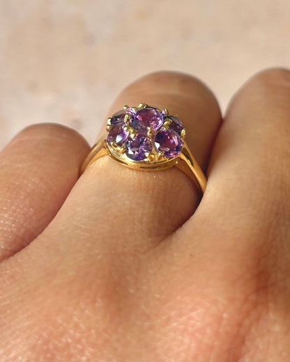 Bague Marguerite Améthystes 0.95 carat "Bettina" - Elliade Paris
