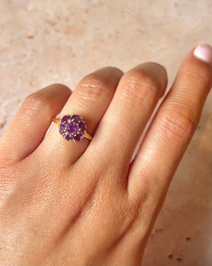Bague Marguerite Améthystes 0.95 carat "Bettina" - Elliade Paris