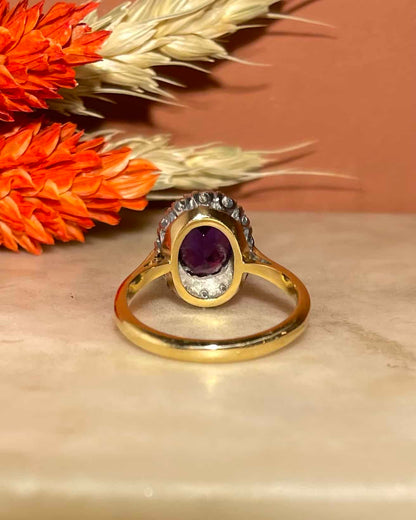 Bague Marguerite Améthyste 2.30 Carats &amp; 14 Diamants &quot;Bloom&quot;