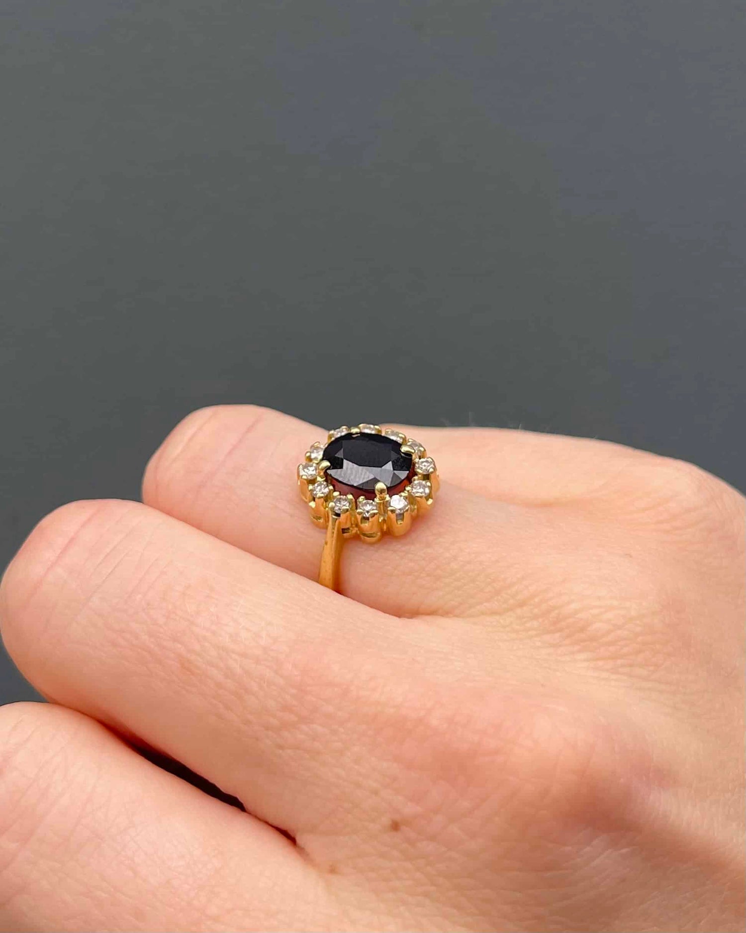 &quot;Lola&quot; 2.43 Carat Sapphire &amp;amp; Diamond Daisy Ring