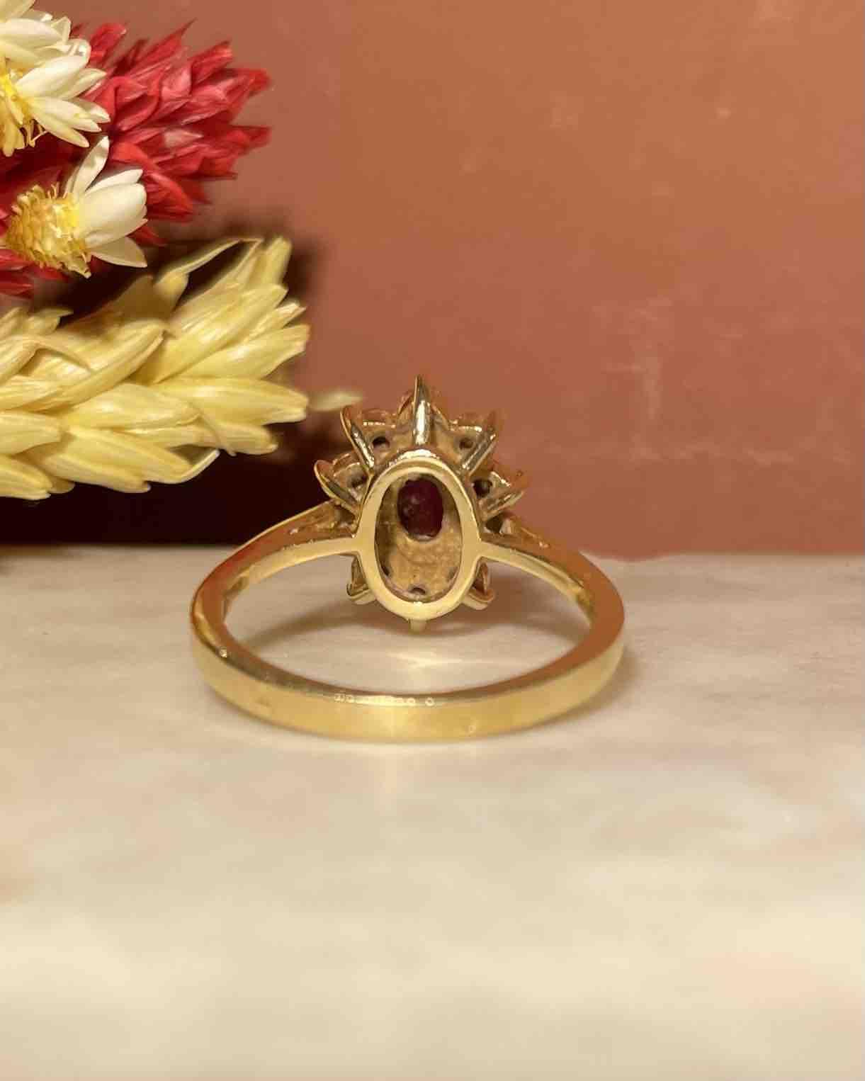 Bague Marguerite Rubis &amp; Diamants &quot;Aytana&quot;