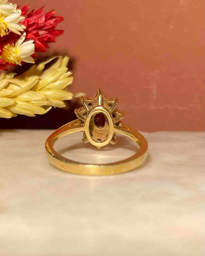 Bague Marguerite Rubis &amp; Diamants &quot;Aytana&quot;
