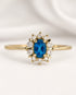 Bague Marguerite Apatite & Diamants "Lilia" - Elliade Paris