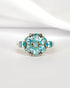 Bague Marguerite Apatites 1.65 carat & Diamants "Rina" - Elliade Paris