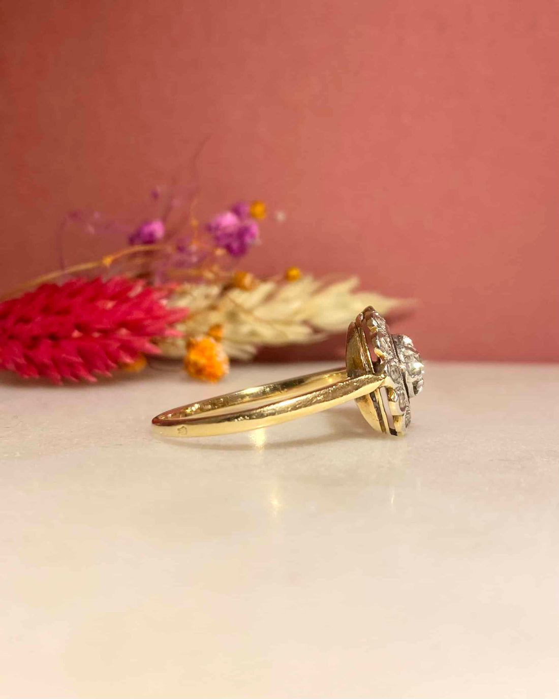 Art Deco Diamond Daisy Ring &quot;Louisa&quot;