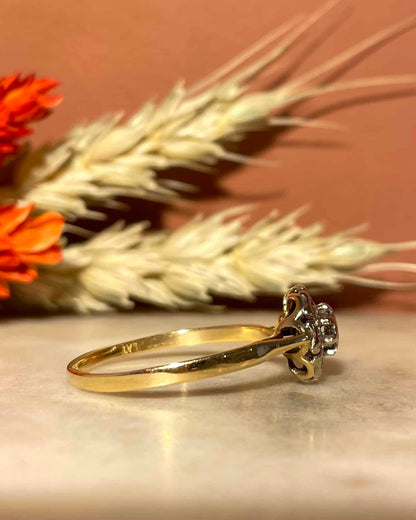 Bague Marguerite Art - Déco 9 Diamants &quot;Aurélia&quot; - Elliade Paris
