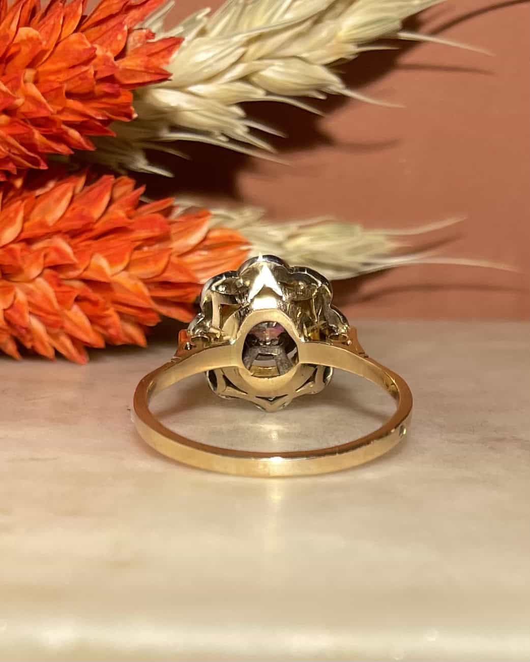 Bague Marguerite Art - Déco 9 Diamants "Layane" - Elliade Paris