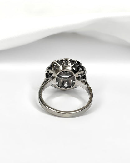 Bague Marguerite Art-Déco Diamants 0.28 carat "Aude" - Elliade Paris
