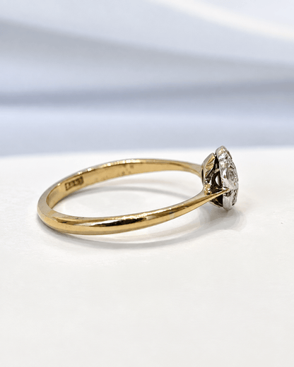 Bague Marguerite Art-Déco Diamants 0.28 carat "Fiby" - Elliade Paris