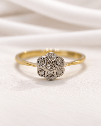 Bague Marguerite Art-Déco Diamants 0.28 carat "Fiby" - Elliade Paris