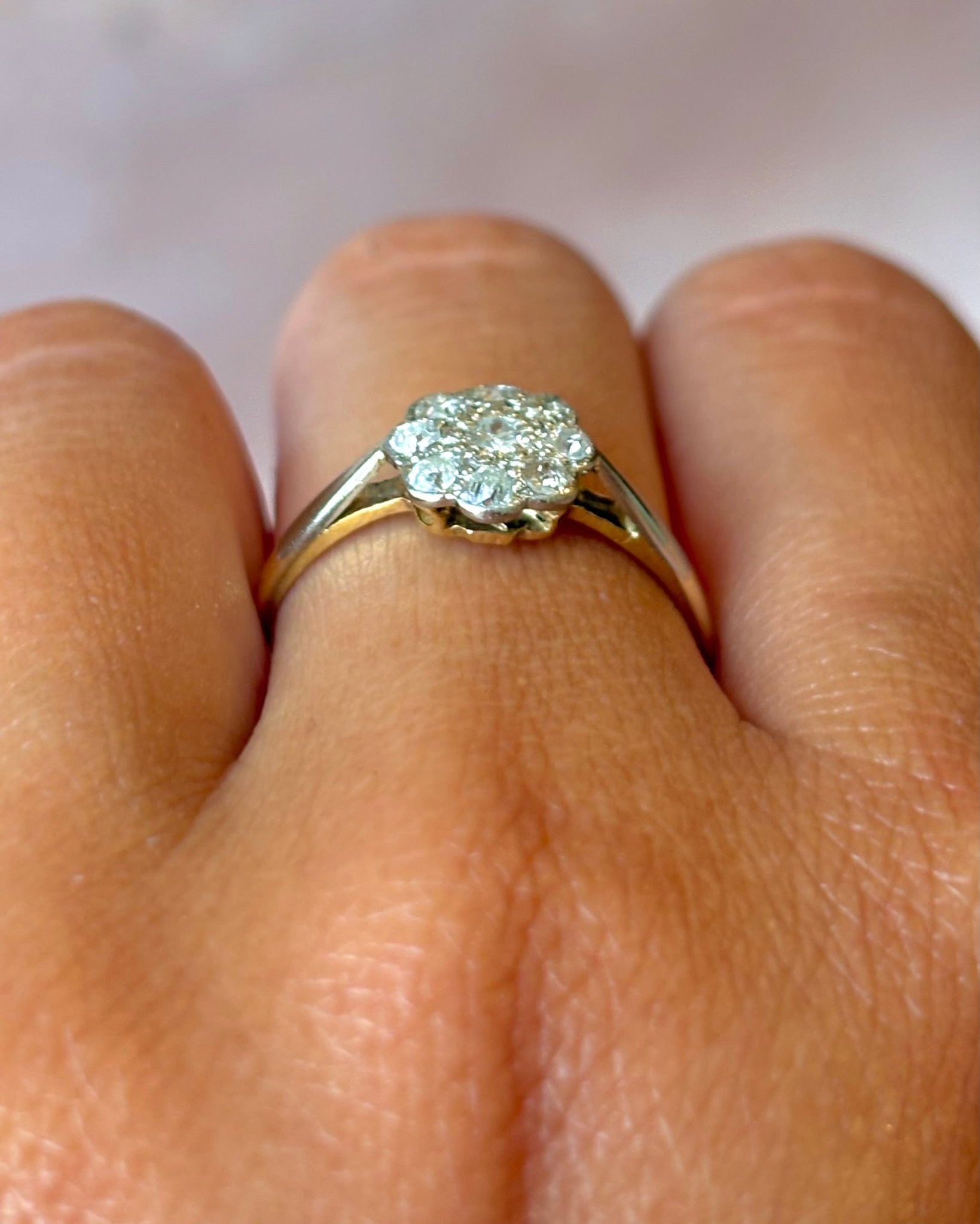 Bague Marguerite Art-Déco Diamants 0.28 carat "Selena" - Elliade Paris