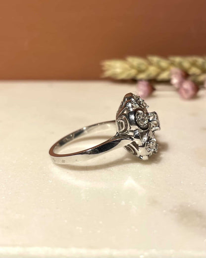 Bague Marguerite Art - Déco Diamants 0.55 carat &quot;Eva&quot; - Elliade Paris