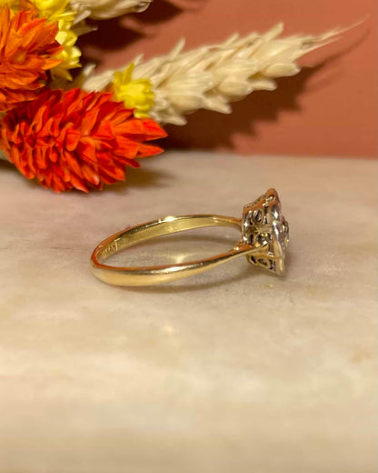 Bague Marguerite Art - Déco Diamants 0.60 carat &quot;Adley&quot; - Elliade Paris