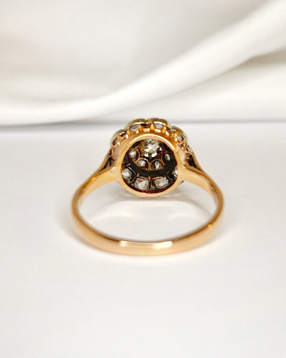 Bague Marguerite Art - Déco Diamants 0.60 carat "Rina" - Elliade Paris