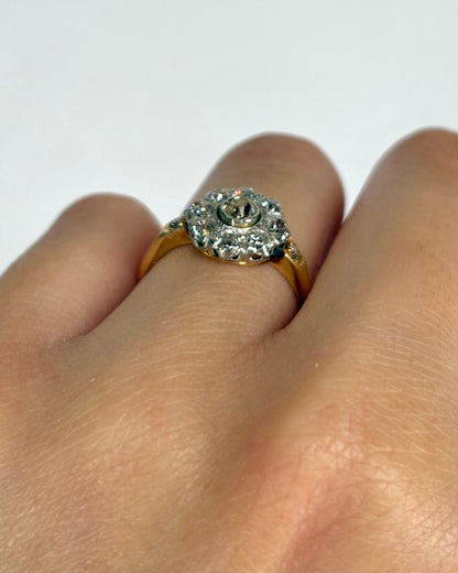 Bague Marguerite Art Déco Diamants 0.65 carat "Gladys" - Elliade Paris