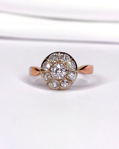 Bague Marguerite Art - Déco Diamants 0.70 carat "Sam" - Elliade Paris