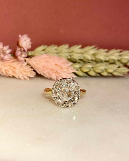 Bague Art-Déco Fleur Diamants 1 carat &quot;Sylvianne&quot;