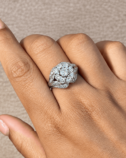 Bague Marguerite Art-Déco Diamants "Christelle" - Elliade Paris