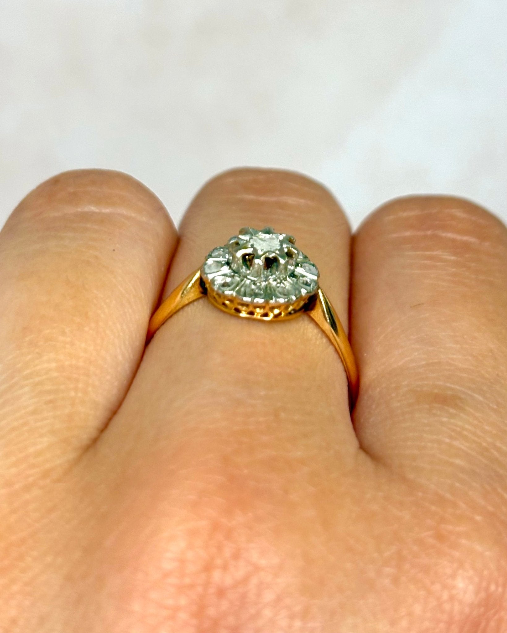 Bague Marguerite Art - Déco Diamants "Enora" - Elliade Paris