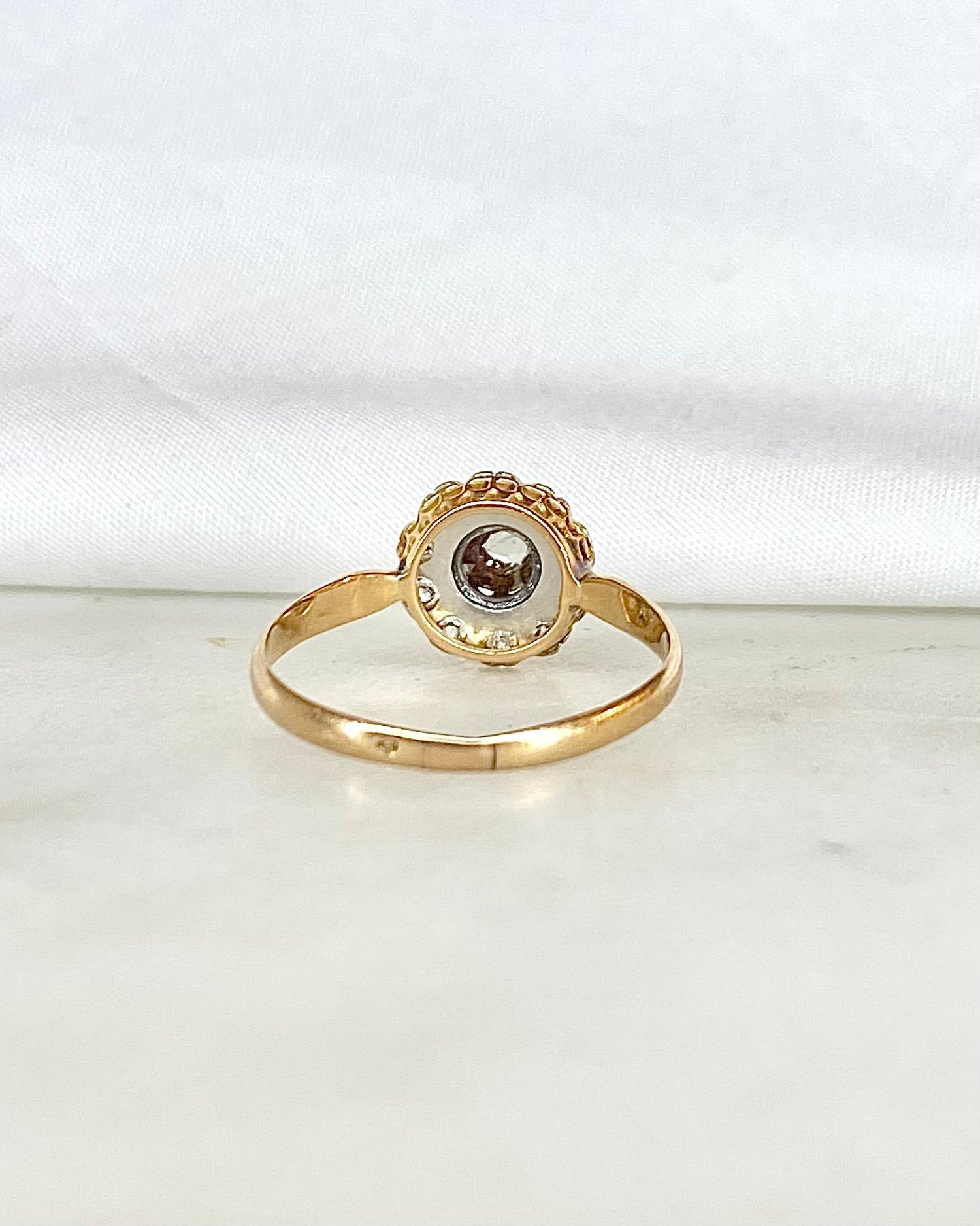 Bague Marguerite Art Déco Diamants &quot;Enora&quot; - Elliade Paris
