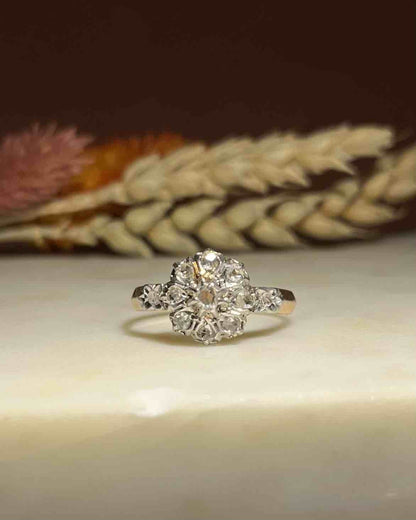 Bague Marguerite Art - Déco Diamants &quot;Isabelle&quot; - Elliade Paris
