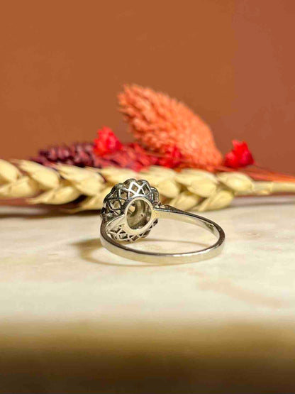 Bague Marguerite Art - Déco Diamants &quot;Léa&quot; - Elliade Paris