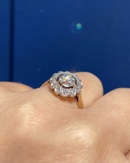 Bague Marguerite Art - Déco Diamants &quot;Louisa&quot; - Elliade Paris