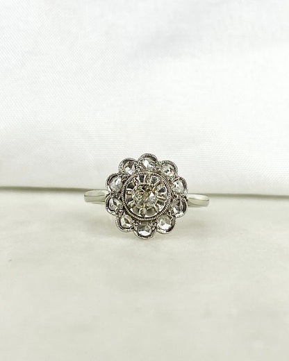 Bague Marguerite Art déco Diamants &quot;Sarah&quot; - Elliade Paris