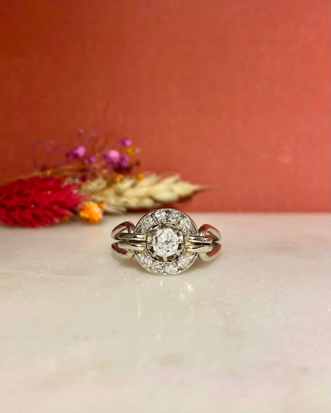 Bague Art-Déco Diamants 0.54 carat "Yvonne"