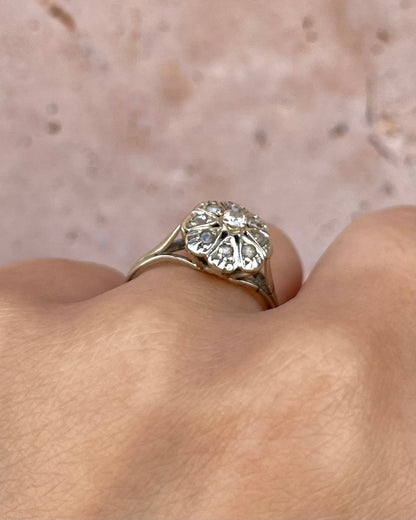 Bague Marguerite Art - Déco Diamants "Sylvia" - Elliade Paris