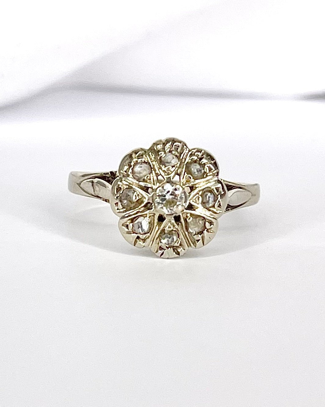 Bague Marguerite Art - Déco Diamants "Sylvia" - Elliade Paris
