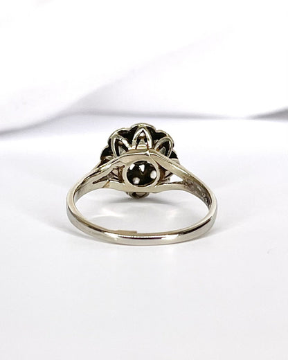 Bague Marguerite Art - Déco Diamants "Sylvia" - Elliade Paris