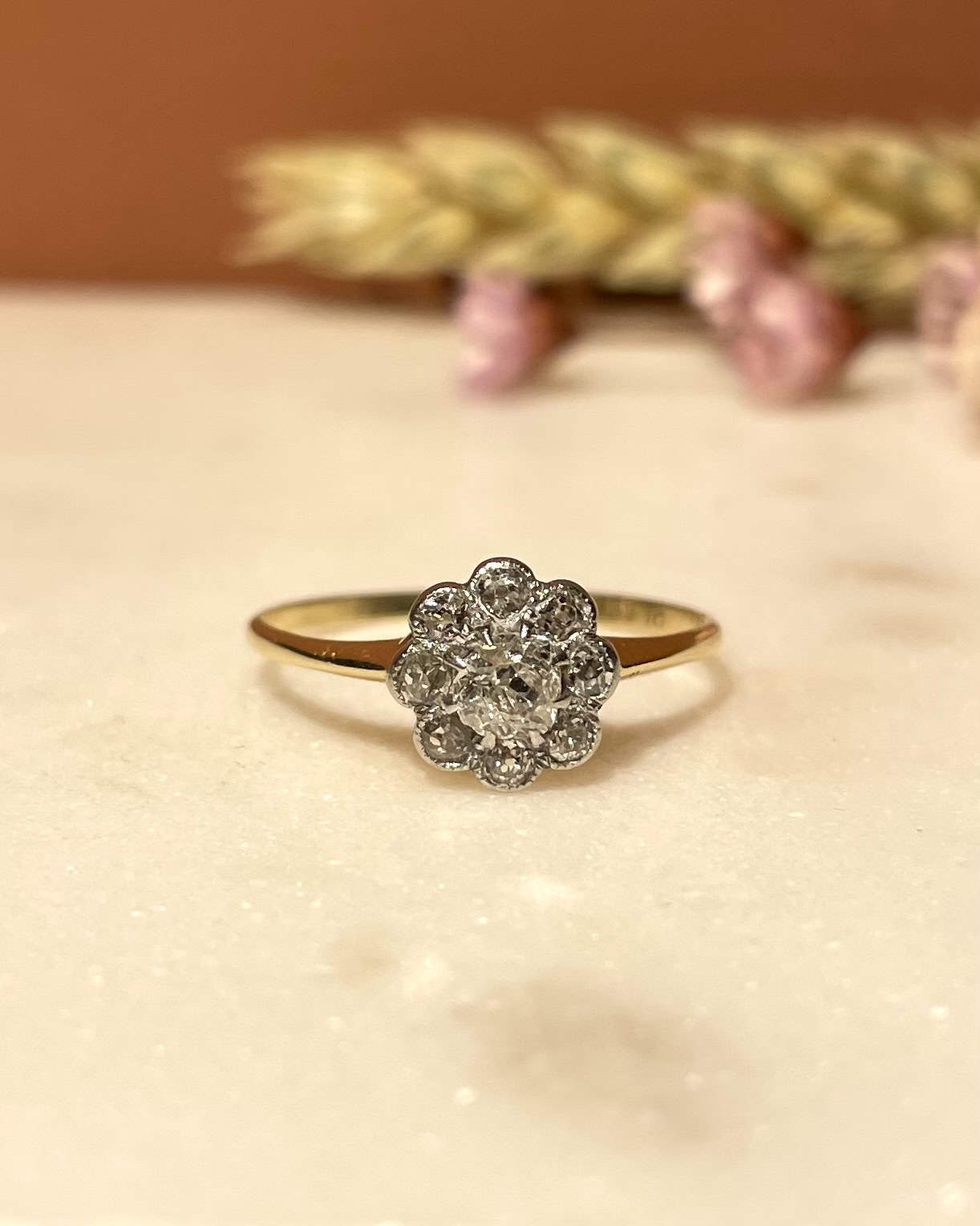 Bague Marguerite Art - Déco Diamants "Tosca" - Elliade Paris
