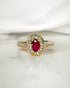 Bague Marguerite Art Déco Rubis 0.80 carat & Diamants 0.44 carat "Carmen" - Elliade Paris