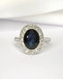 Bague Marguerite Art - Déco Saphir 2 carats & Diamants 0.32 carat "Mauricette" - Elliade Paris