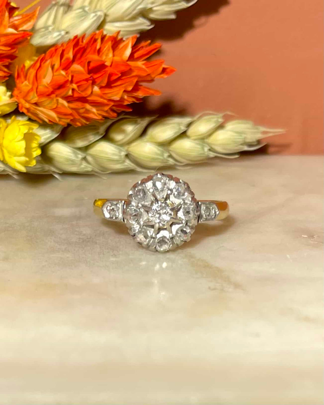 Bague Art-déco 11 Diamants &quot;Jacqueline&quot;