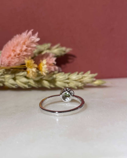 Bague Marguerite &quot;Camille&quot; Grenat Tsavorite &amp; 26 Diamants - Elliade Paris